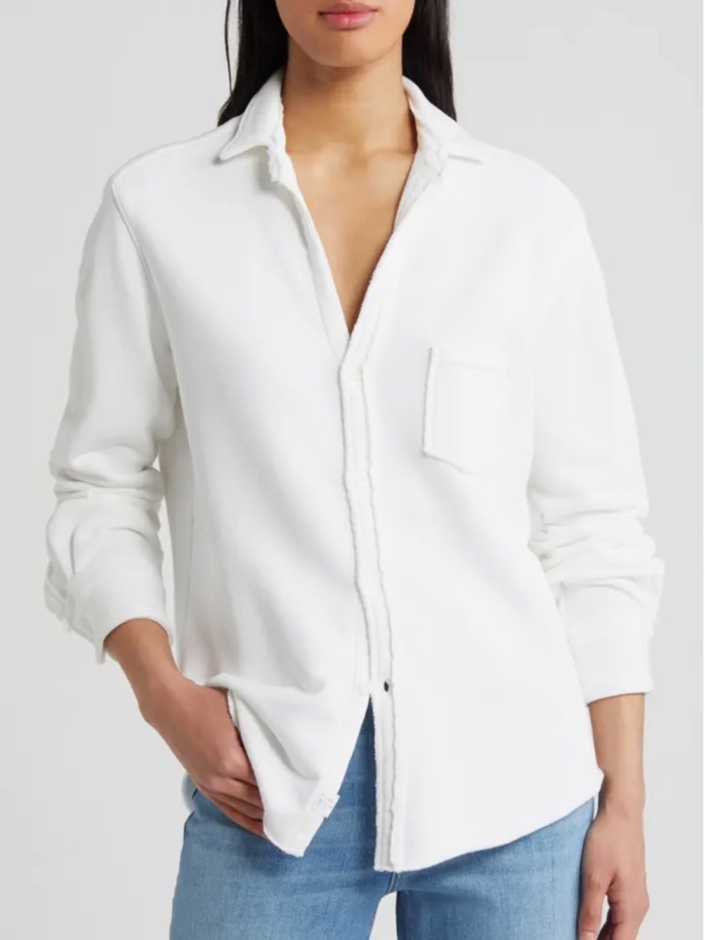 Frank & Eileen  Eileen Relaxed Terry Button-Up Shirt
